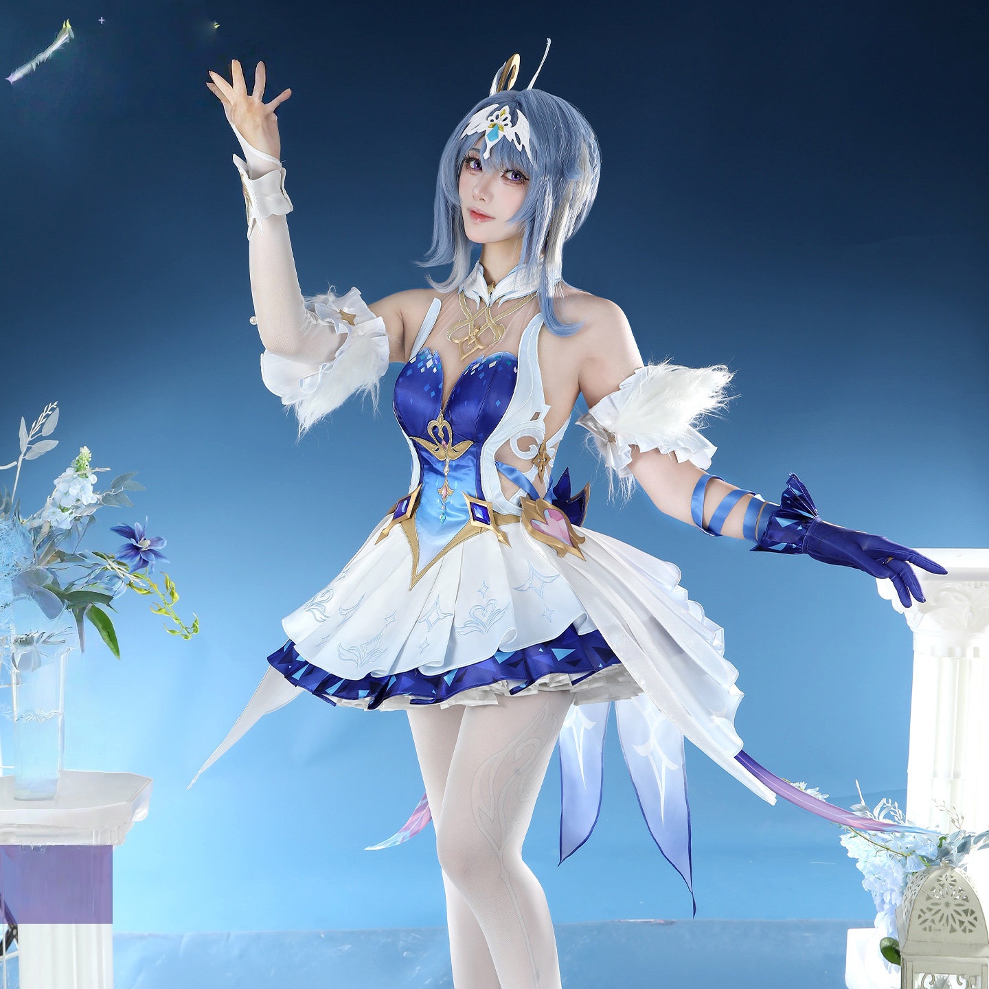 Game Genshin Impact Snezhnaya Odette Cosplay Costumes