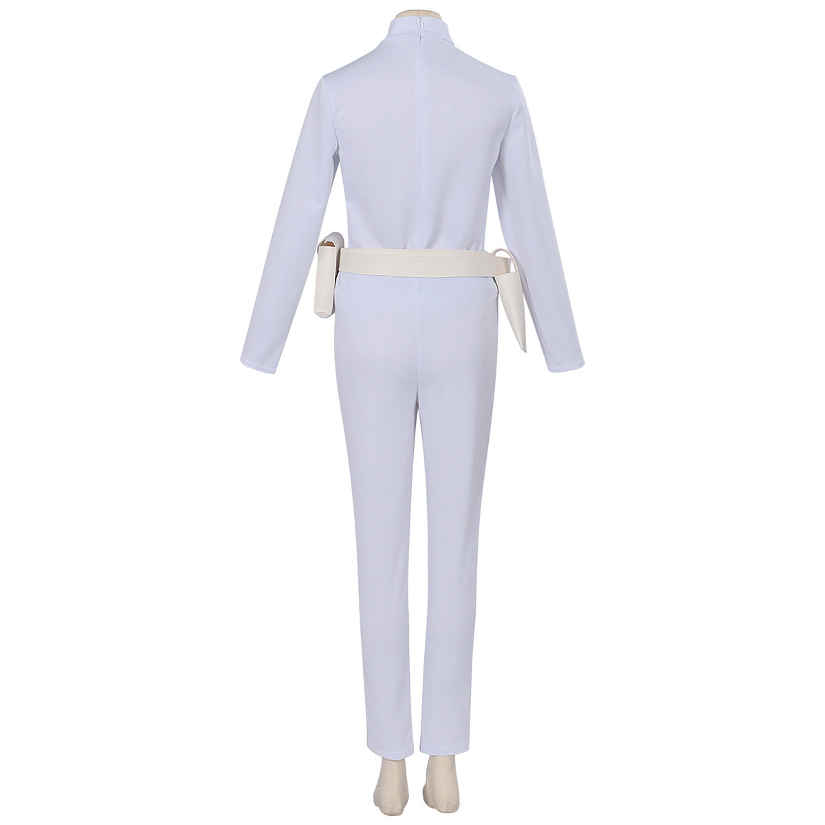 Padme Amidala White Battle Jumpsuit Cape Set Budget Friendly Outfit Women Halloween Carnival Party Cosplay Costume