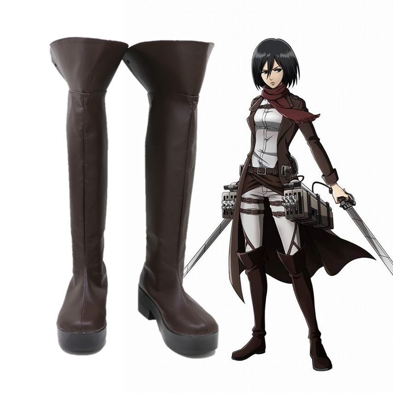 Attack on Titan Mikasa Ackerman Cosplay Shoes Boots
