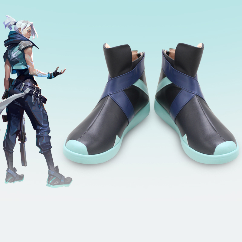 Valorant Jett Black Cosplay Shoes