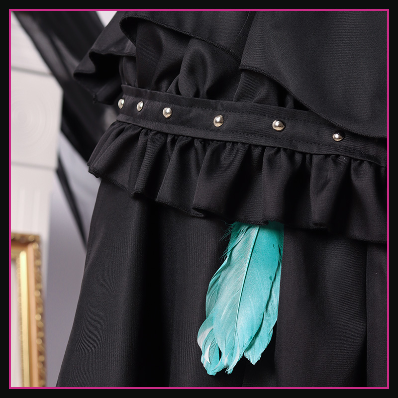 Final Fantasy 14 Y'shtola Black Dress Uniform Cosplay Costume Halloween