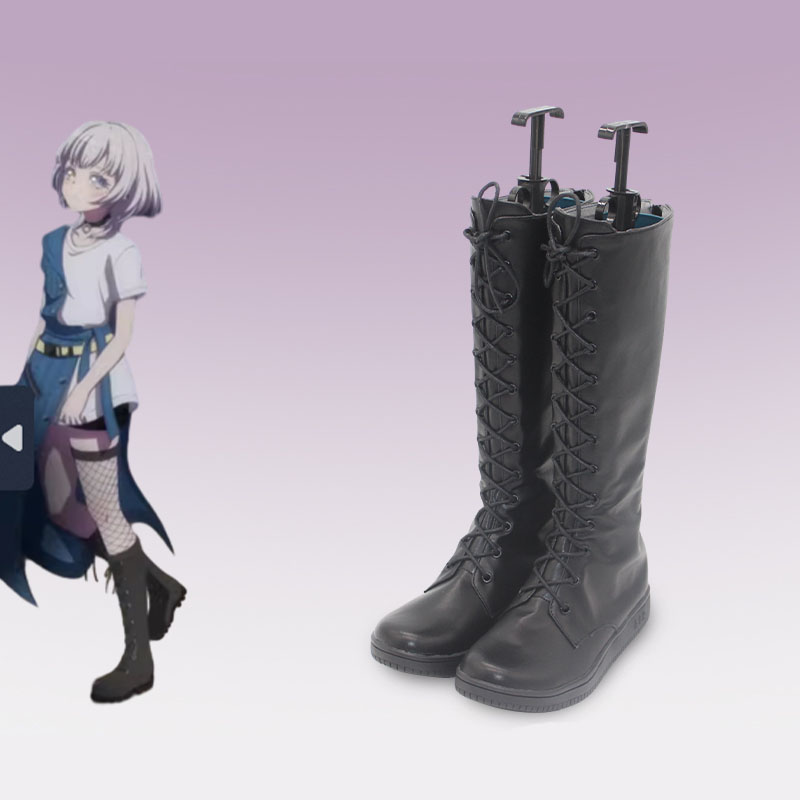 BanG Dream! Kaname Rana Black Cosplay Boots 