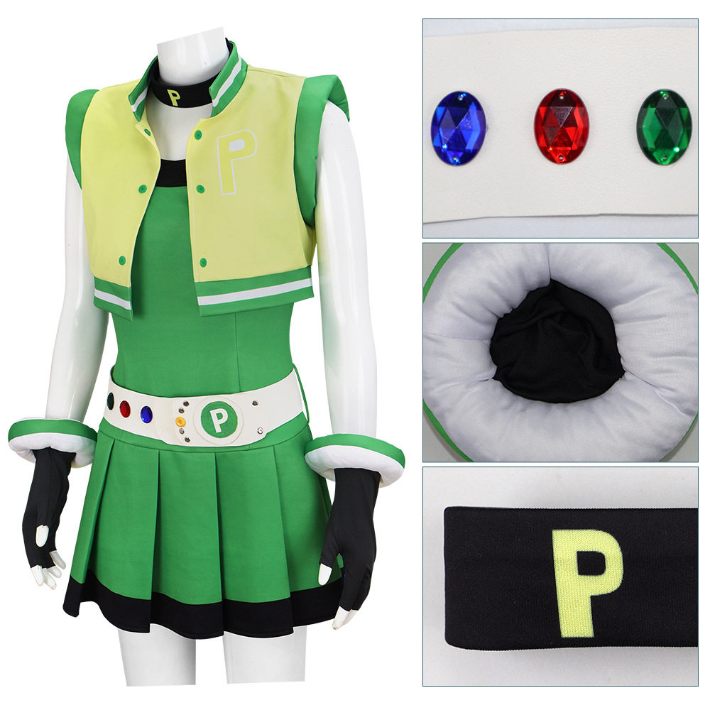 Powerpuff Girls Z Blossom Buttercup Bubbles Cosplay Costume Dress 