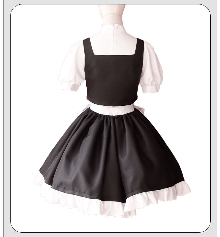 TouHou Project Kirisame Marisa Maid Dress Cosplay Costume Hat Uniform