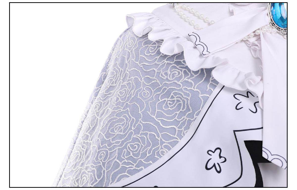 Magical Girl Witch Trials Yuki Tsukishiro Cosplay Costume White Lace Dress 