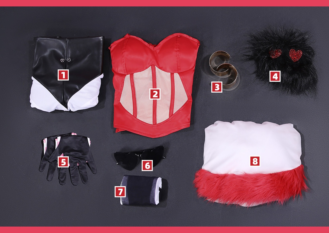 Hazbin Hotel Angel Dust Cosplay Costume Anime Valentine Series 