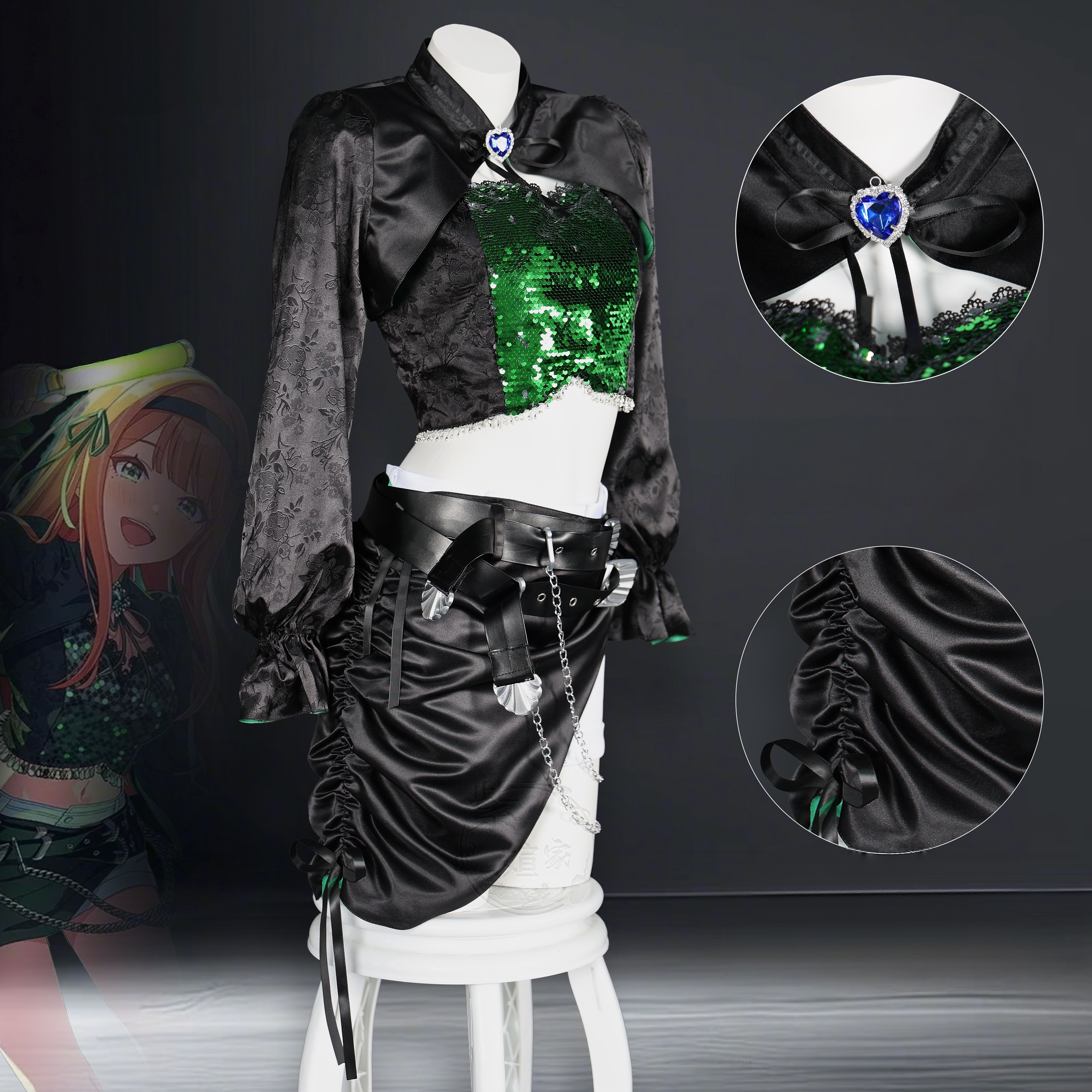 THE IDOLM@STER Sumika Shiun Cosplay Costume Idol Stage Outfit