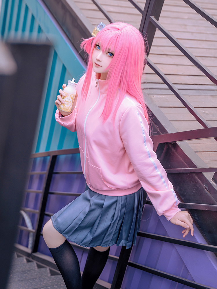 Anime Bocchi the Rock! Hitori Gotou Cosplay Costumes