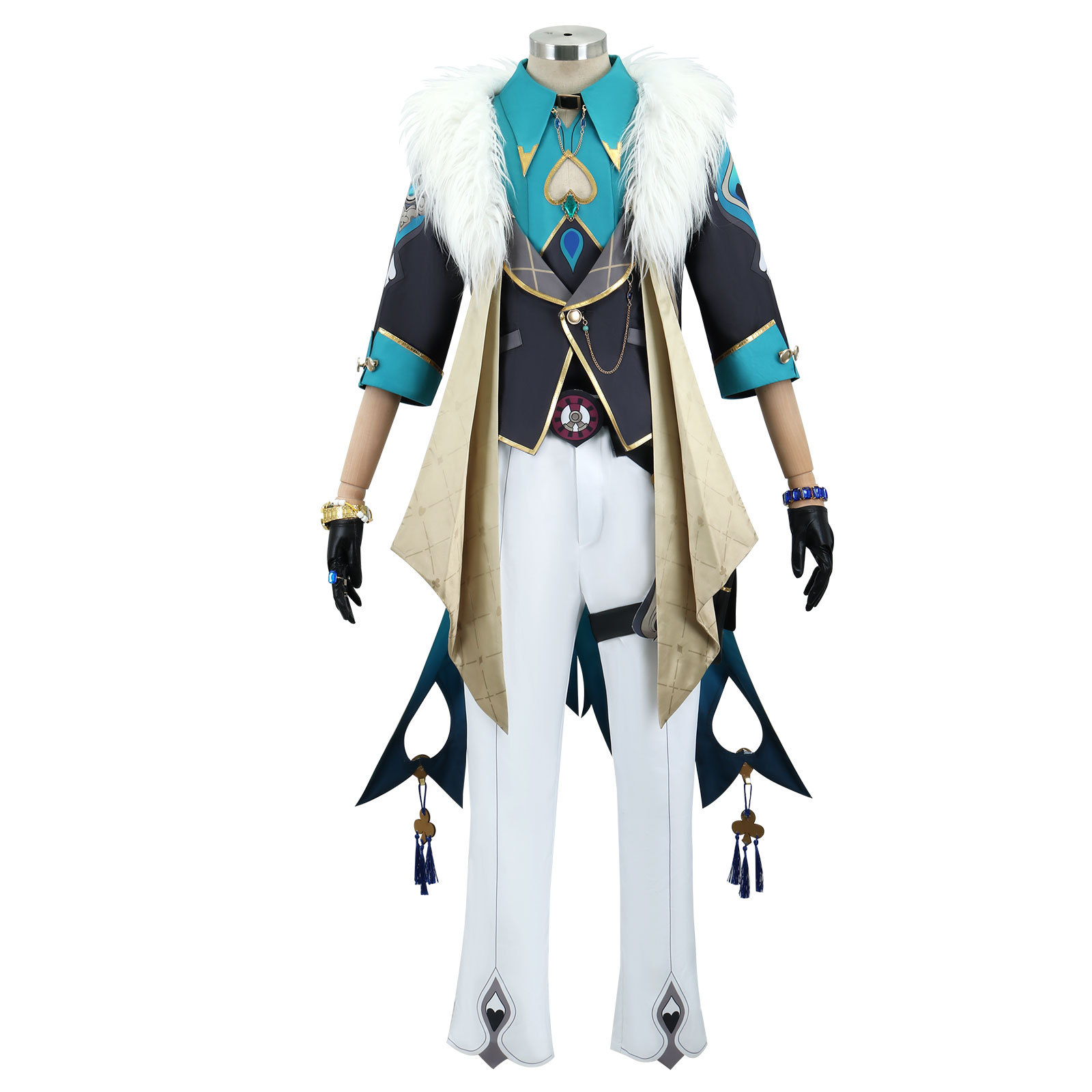 Honkai Star Rail Aventurine Cosplay Costume Carnival Uniform Wig 