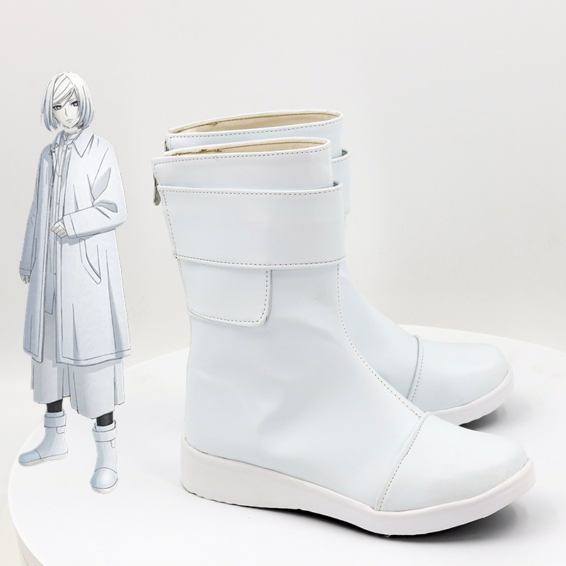 Anime Akudama Drive Cutthroat White Cosplay Shoes Boots