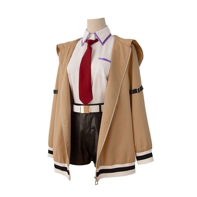 Steins Gate Kurisu Makise Brown Cosplay Costume Men Halloween Carnival Party Suit