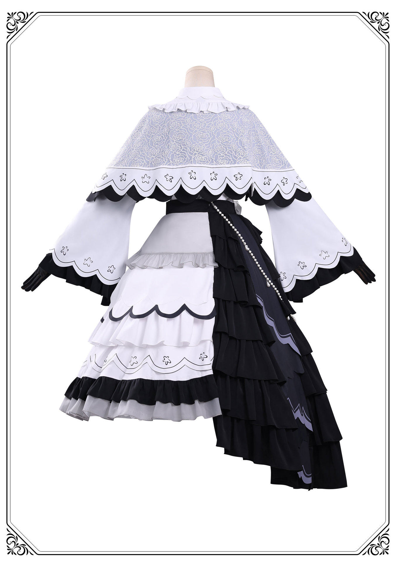 Magical Girl Witch Trials Yuki Tsukishiro Cosplay Costume White Lace Dress 