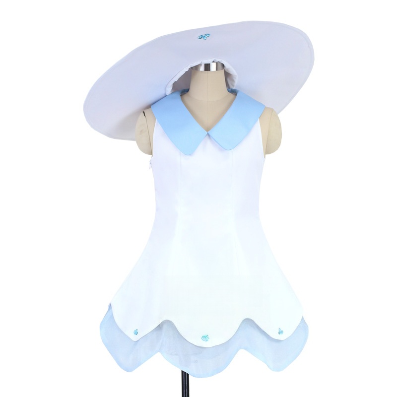 PM Lillie Cosplay Dress with hat and Socks Christmas Cosplay Costume
