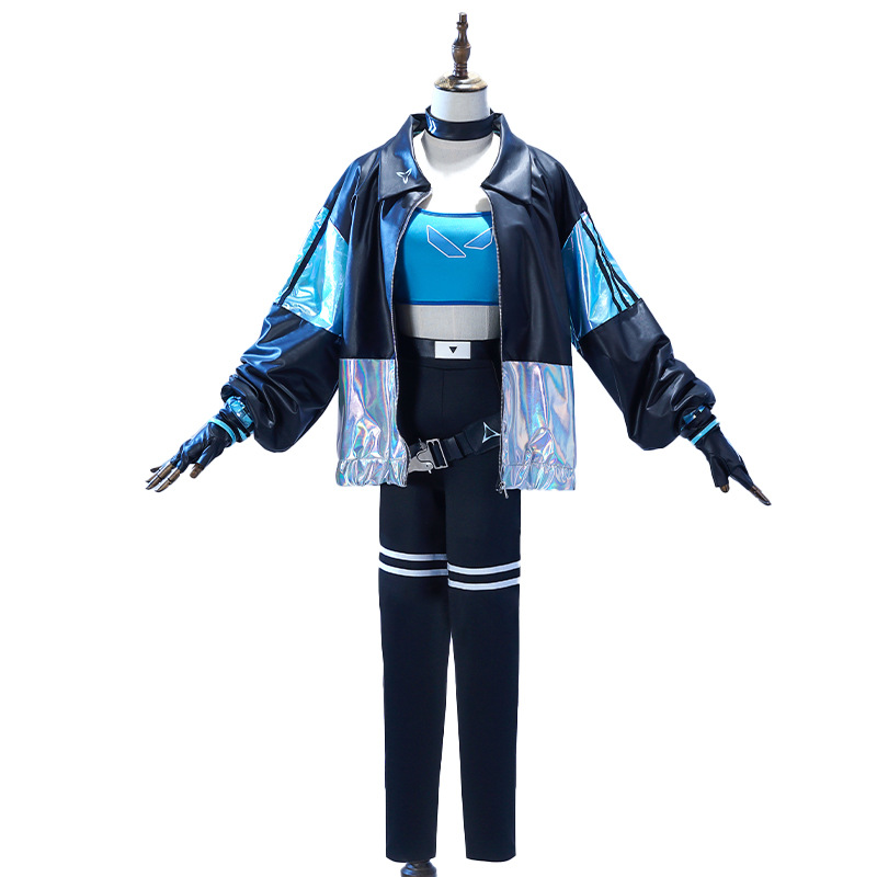 Valorant Jett Cyberpunk Cosplay Costume