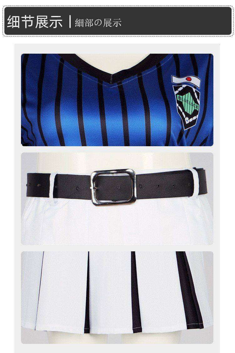 Blue Lock Anri Teieri Cosplay Costume Cheerleading Uniform Skirt Dress 