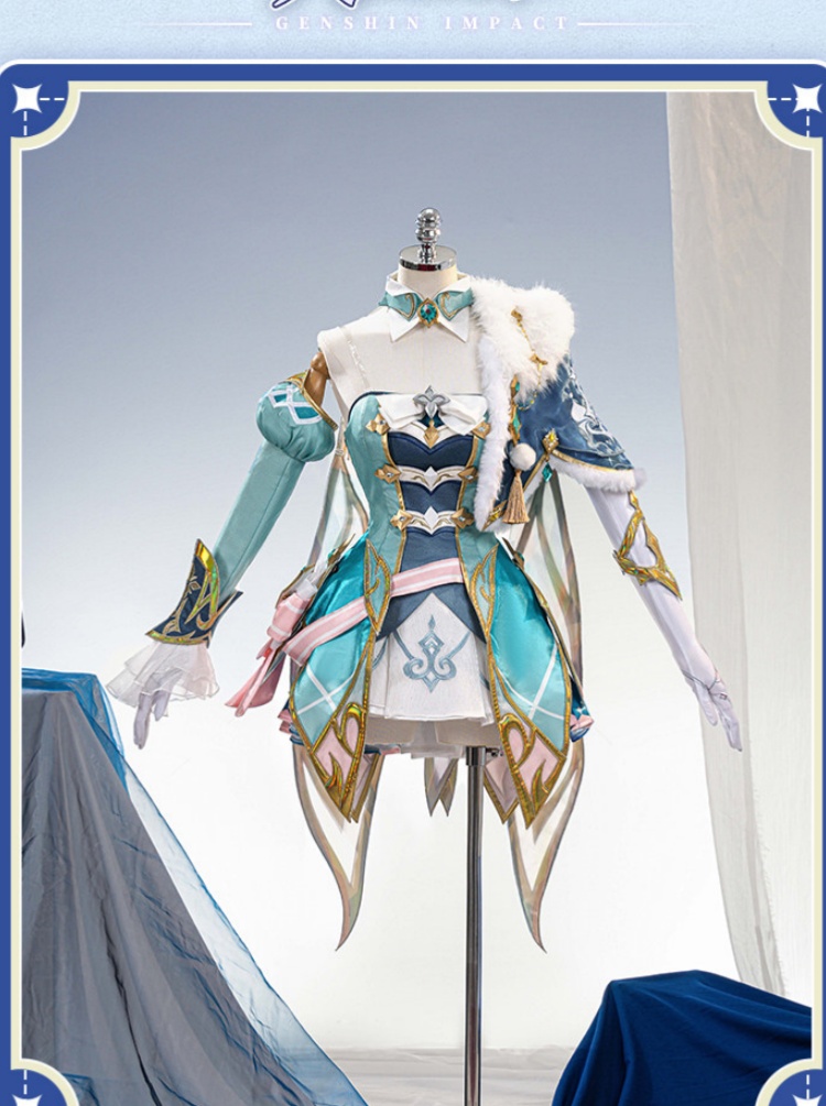 Game Genshin Impact Vesna Cosplay Costume Snezhnaya Druzhna 