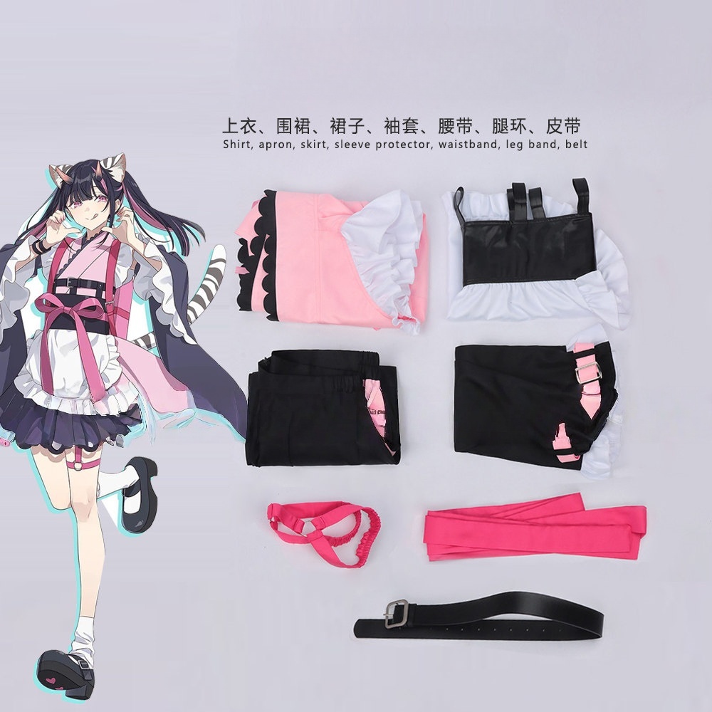 Cosmic Princess Kaguya!Noi Komazawa Cosplay Costume Pink Kimono Women Halloween Carnival Party 