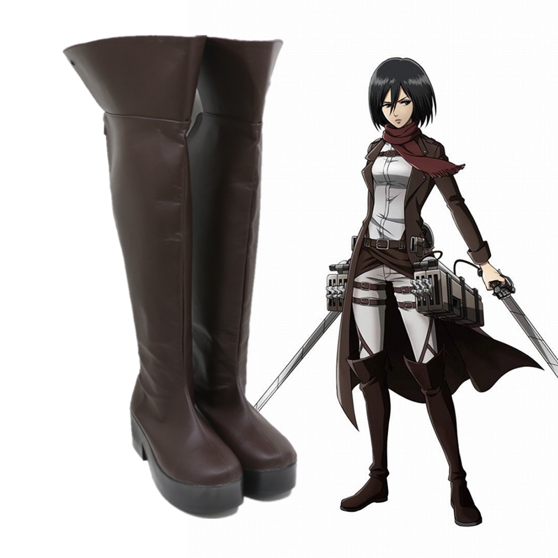 Attack on Titan Mikasa Ackerman Cosplay Shoes Boots