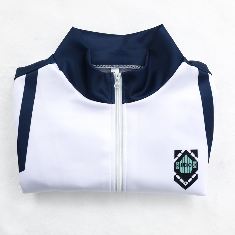 Blue Lock Isagi Yoichi White Sportswear Outfit Men Halloween Carnival Party Cosplay Costume