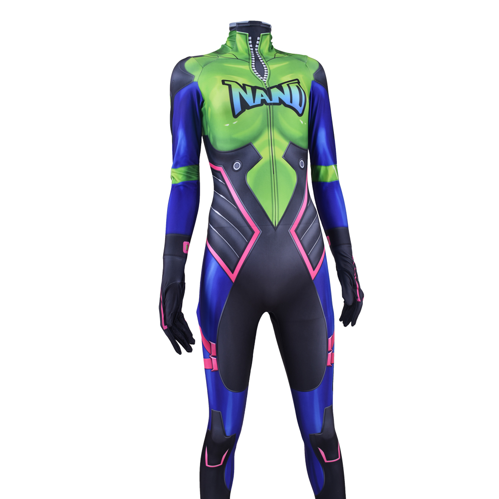 Overwatch OW D.Va DVA Nano Cola Skin Hana Song Cosplay Costume Only Jumpsuit