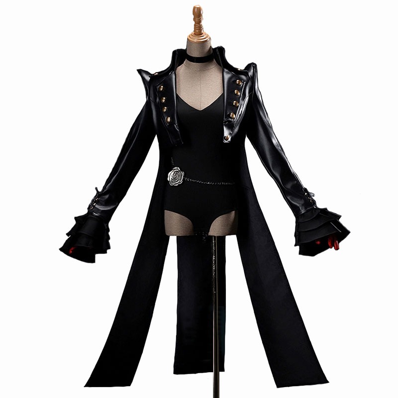 Game P5 Persona 5 Kasumi Yoshizawa Cosplay Costume Black Jumpsuit