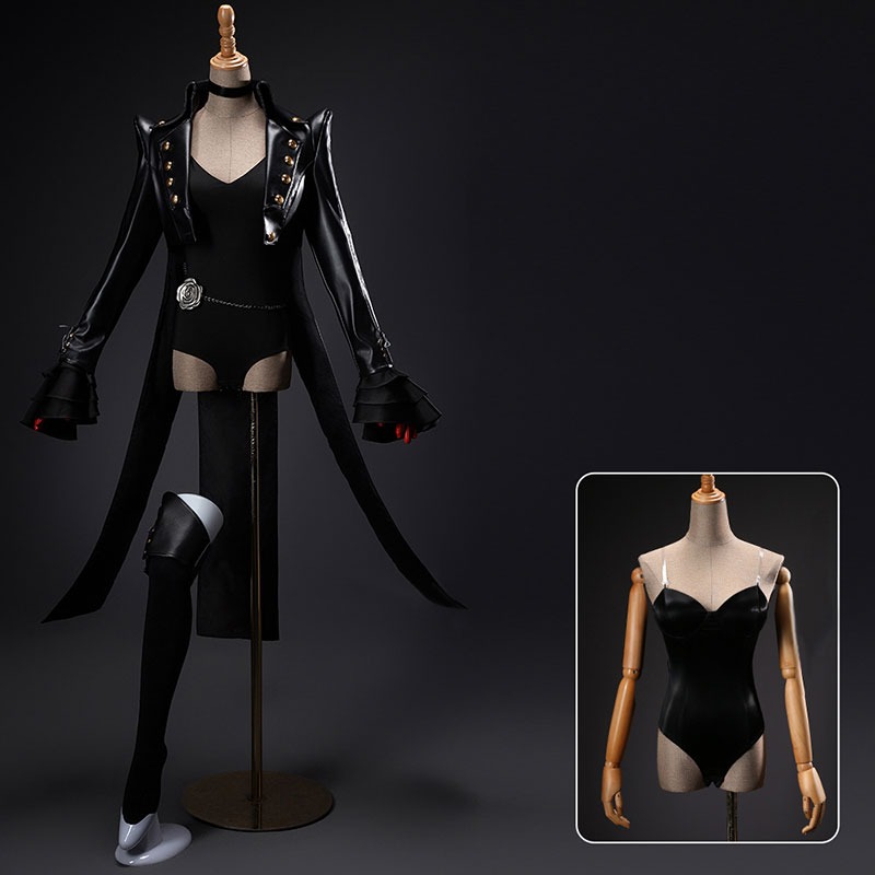 Game P5 Persona 5 Kasumi Yoshizawa Cosplay Costume Black Jumpsuit