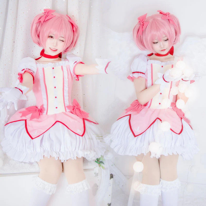 Puella Magi Madoka Magica Kaname Madoka Cosplay Costume