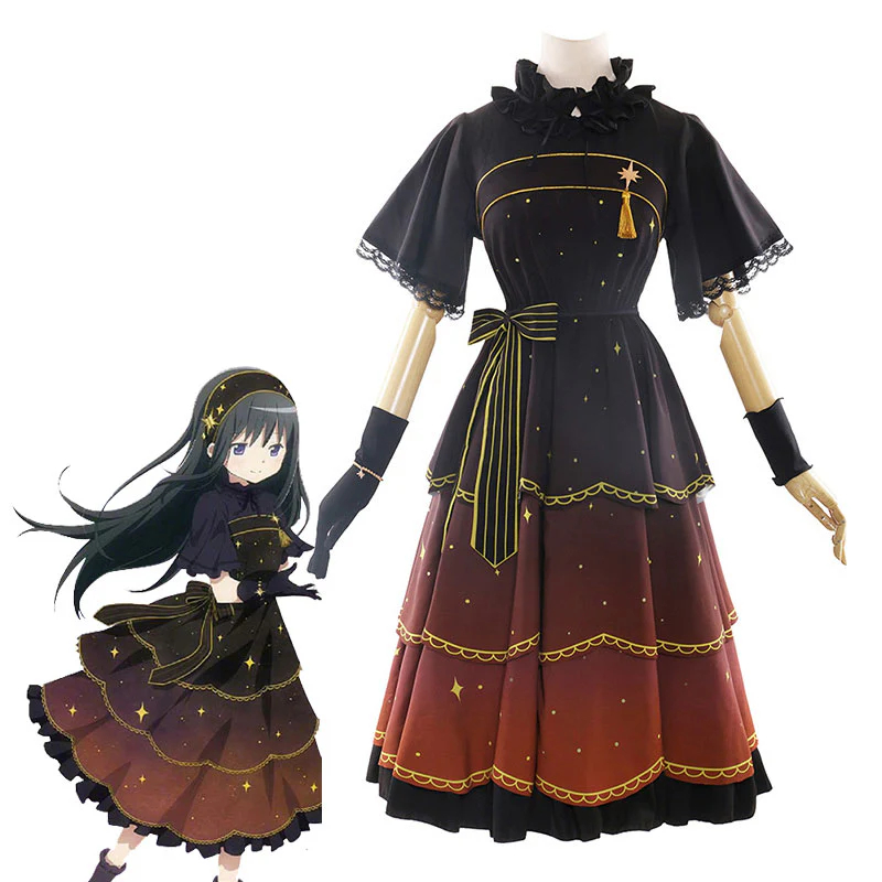 Puella Magi Madoka Magica Madoka Kaname Homura Akemi Starlight Dress Cosplay Costumes
