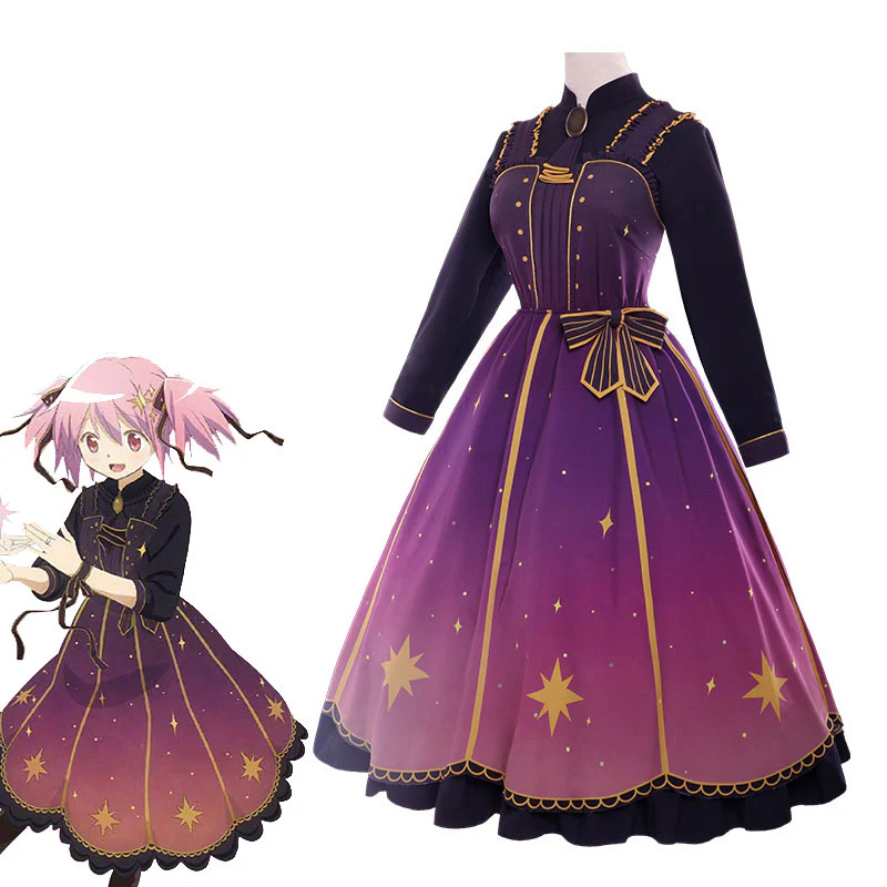 Puella Magi Madoka Magica Madoka Kaname Women Dress Party Cosplay Costume