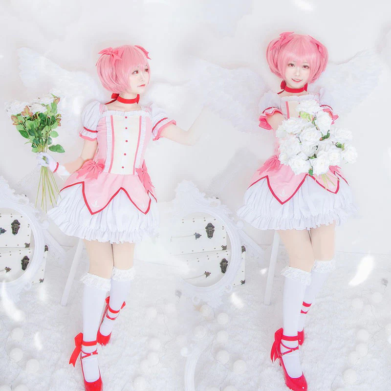Puella Magi Madoka Magica Kaname Madoka Cosplay Costume