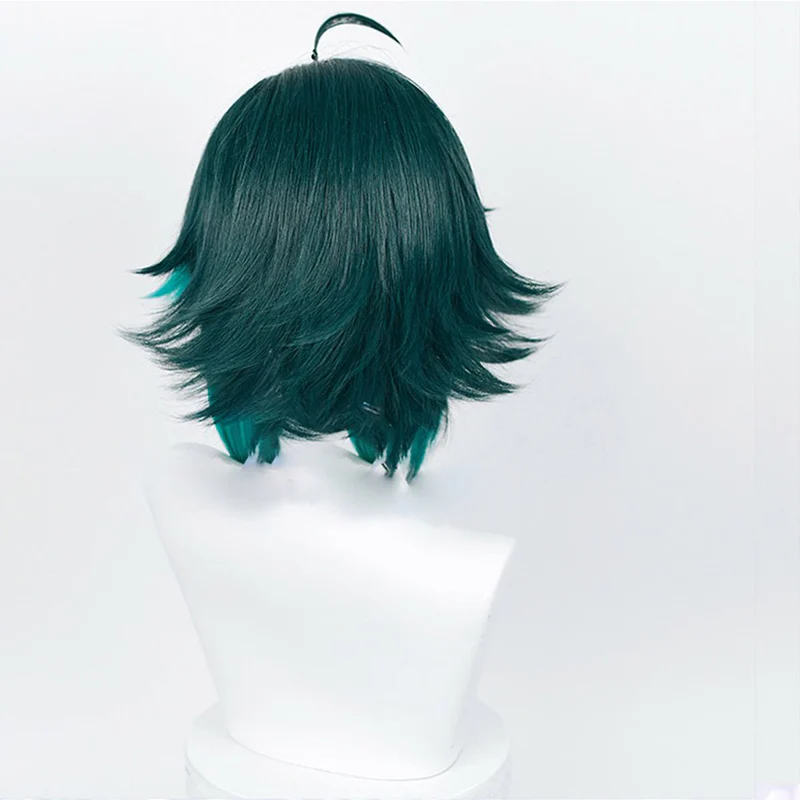 Genshin Impact Xiao Green Meduim Cosplay Wig