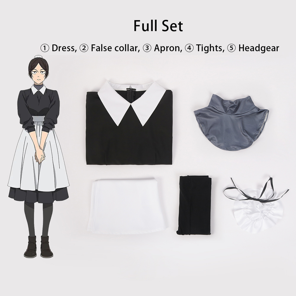【Ready for ship】Anime Jujutsu Kaisen Kuroi Misato Maid Uniform Dress StagePerformance Cosplay Costume 