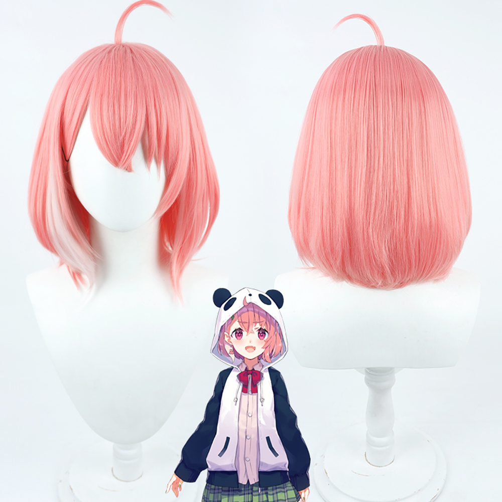 Virtual YouTuber Sasaki Saku  Cosplay Wig Nijisanji Vtuber Cosplay Pink Length 32cmLength 32cm