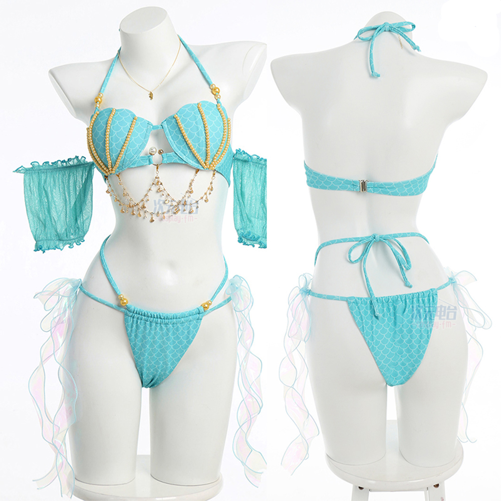 Mermaid Swimsuit cos Summer sexy bikini swimsuit spa  beach swimwear