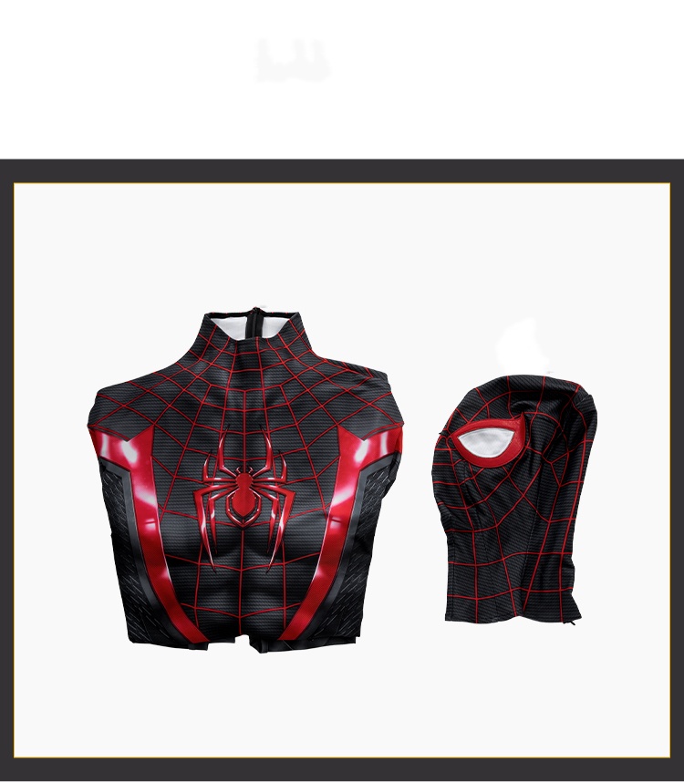 Marvel PS5 Spider-man 2 Miles Morales New Jumpsuit Zentai Cosplay Costume—Marvel Movies