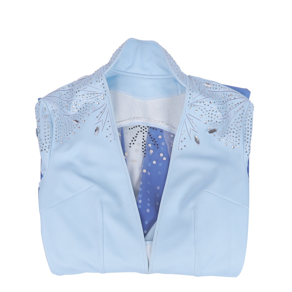 Frozen 2 Elsa Blue Dress Suit Halloween Cosplay Costume Full Set