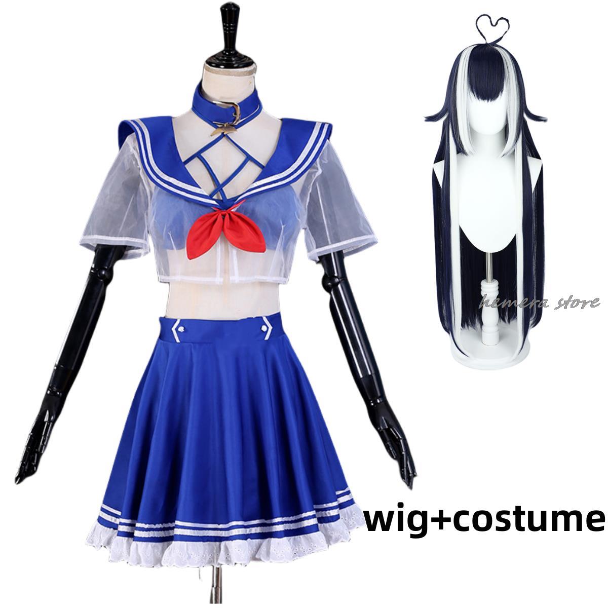 Shylily Lily Cosplay Anime Virtual YouTuber Costume Wig Summer Day Swimwear Bikini Woman 