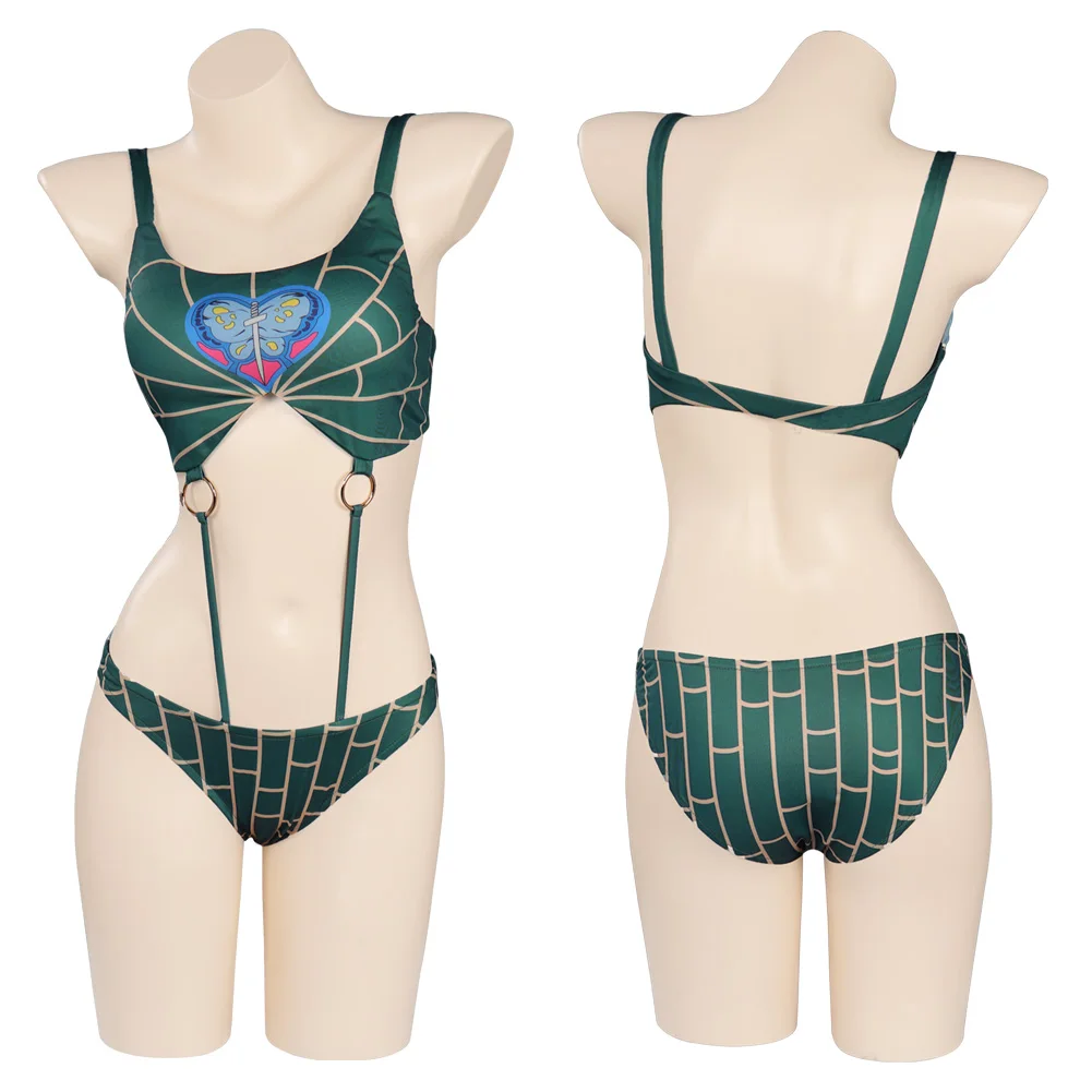 The Bizarre Adventures of JoJo Stone OCEAN Jolyne Cujoh Swimsuit Carnival Costume Swimwear Halloween Carnival Suit