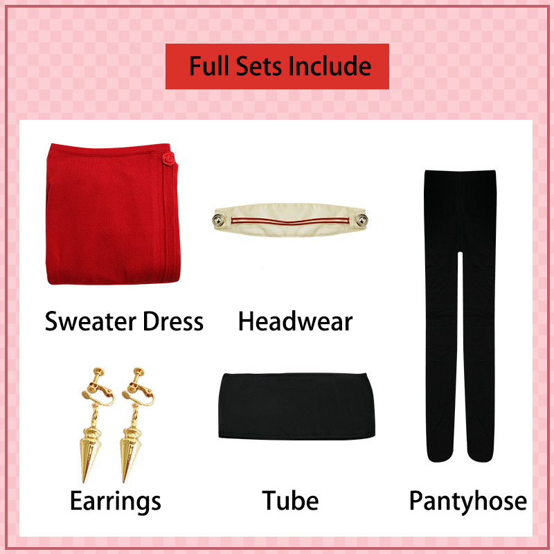 【ready for ship】SPY×FAMILY Yor Forger Cosplay Costume / Famliy Red Sweater