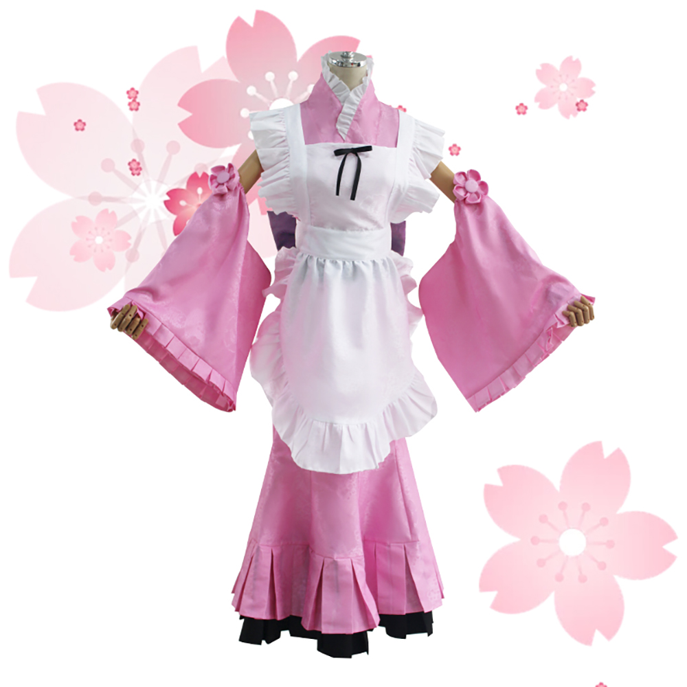 Hatsune Miku Vocal Cosplay Costume Matcha Green Tea Dress and pink Dress,Wig