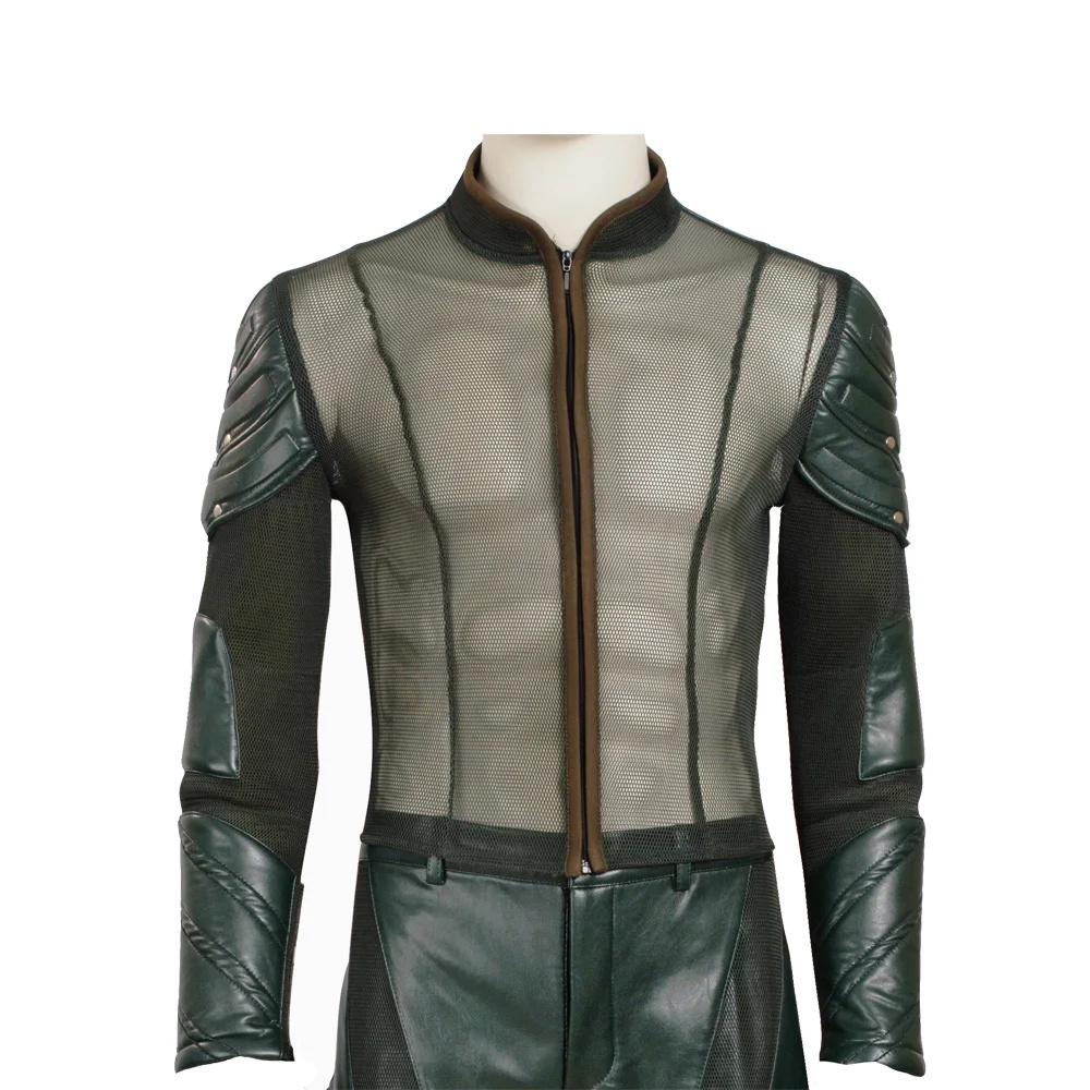 The Arrow Season 5 Green Arrow Cosplay Costume Oliver Quee Outfit Halloween Costumes Men Leather Pantsfantasias adulto masculino DC Movie Type