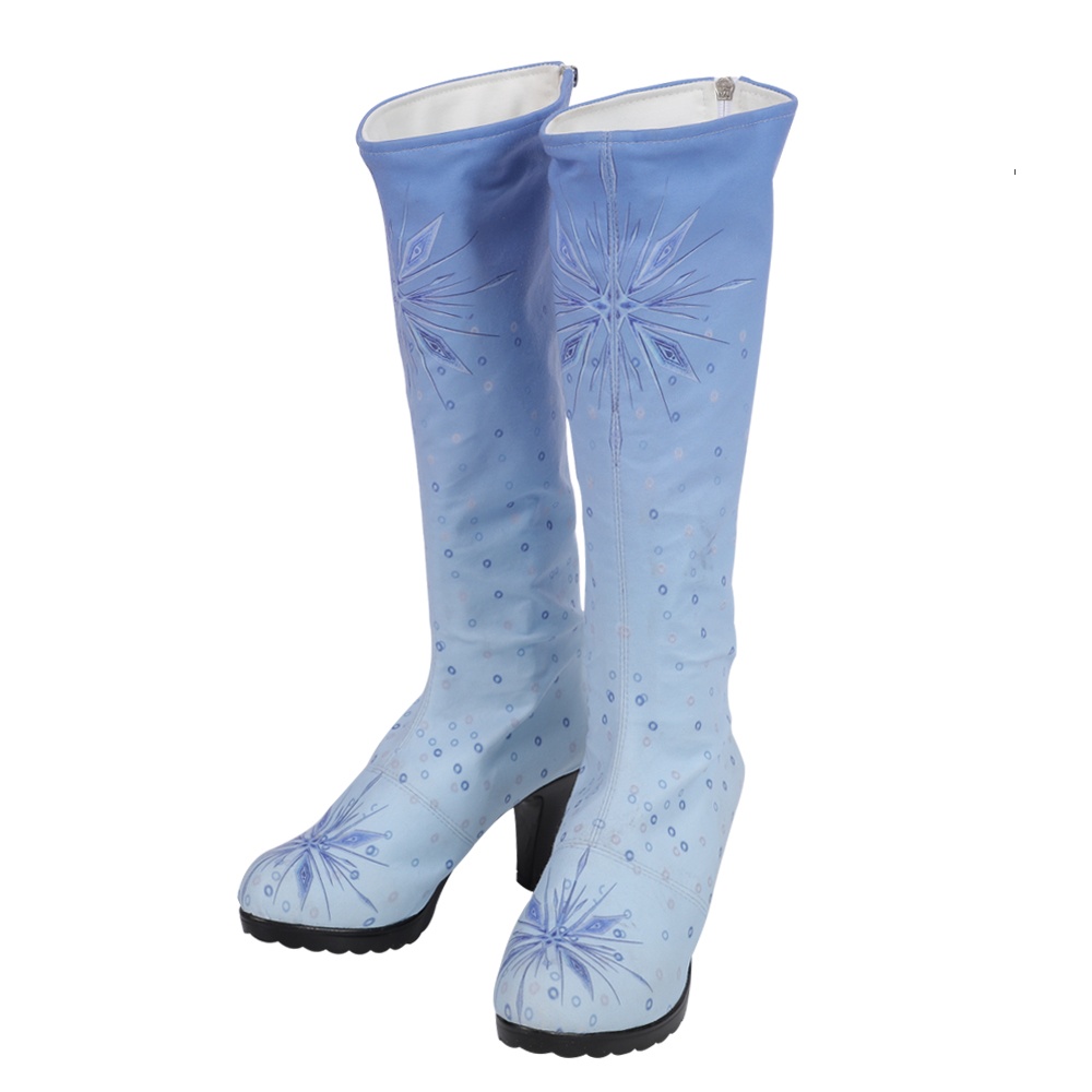 Frozen 2 Elsa Blue Dress Suit Halloween Cosplay Costume Full Set
