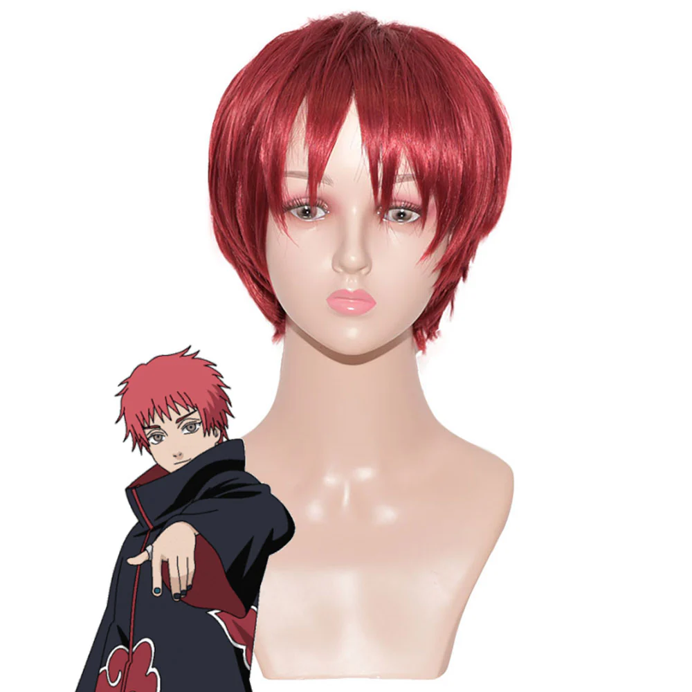 Sasori from Naruto Halloween Red Cosplay Wig