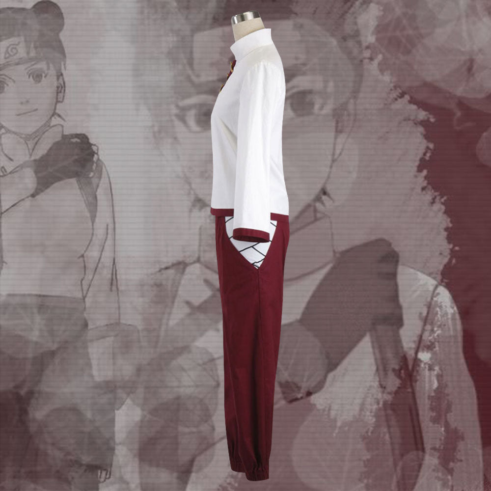  Naruto Tenten Halloween Cosplay Costume Tops Pants Gloves