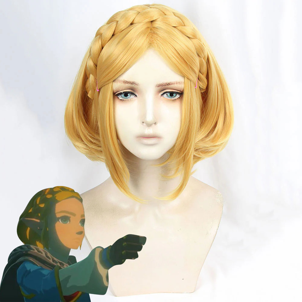 The Legend of Zelda：Breath Of The Wild 2 Princess Golden Cosplay Wig