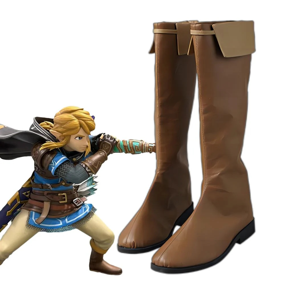 The Legend of Zelda: Breath of the Wild Link Gloden Cosplay Shoes Boots