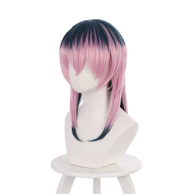 Anime Tokyo Revengers Rindo Haitani Dark Blue Gradient Pink Cosplay Wigs