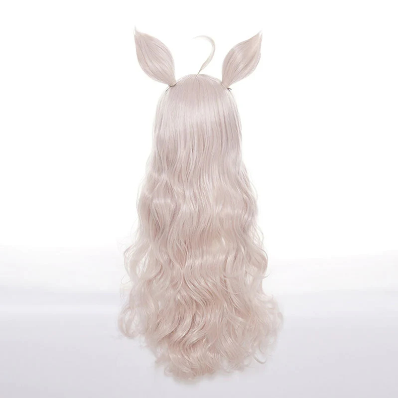 Uma Musume Pretty Derby Biwa Hayahide Bright Pink Long Cosplay Wigs With Ears