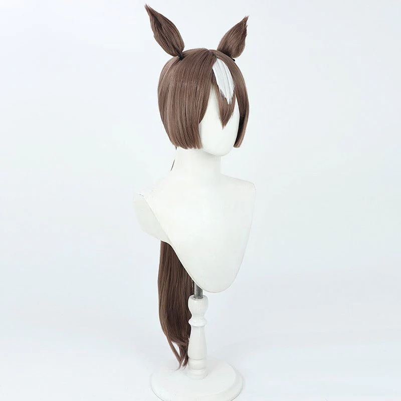 Uma Musume Pretty Derby Satono Diamond Brown Cosplay Wig With Ear Props