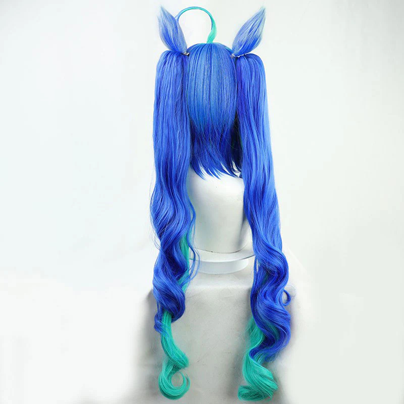 Uma Musume Pretty Derby Twin Turbo Blue Cosplay Wig With Ear Props